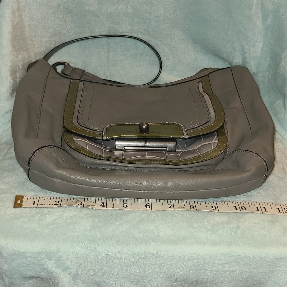 Coach Gray and Green Crossbody Bag - Picture 9 of 15